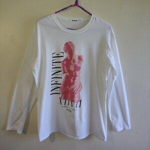 Missguided Infinite PARIS T-Shirt Louvre Museum Edgy Artsy Grunge Size Small